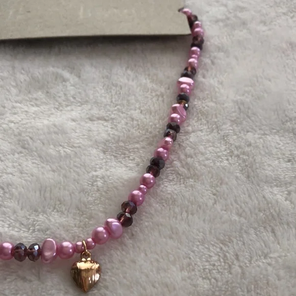 New Urban outfitters Cher Pearl Gem Heart necklace, choker - Picture 7 of 10